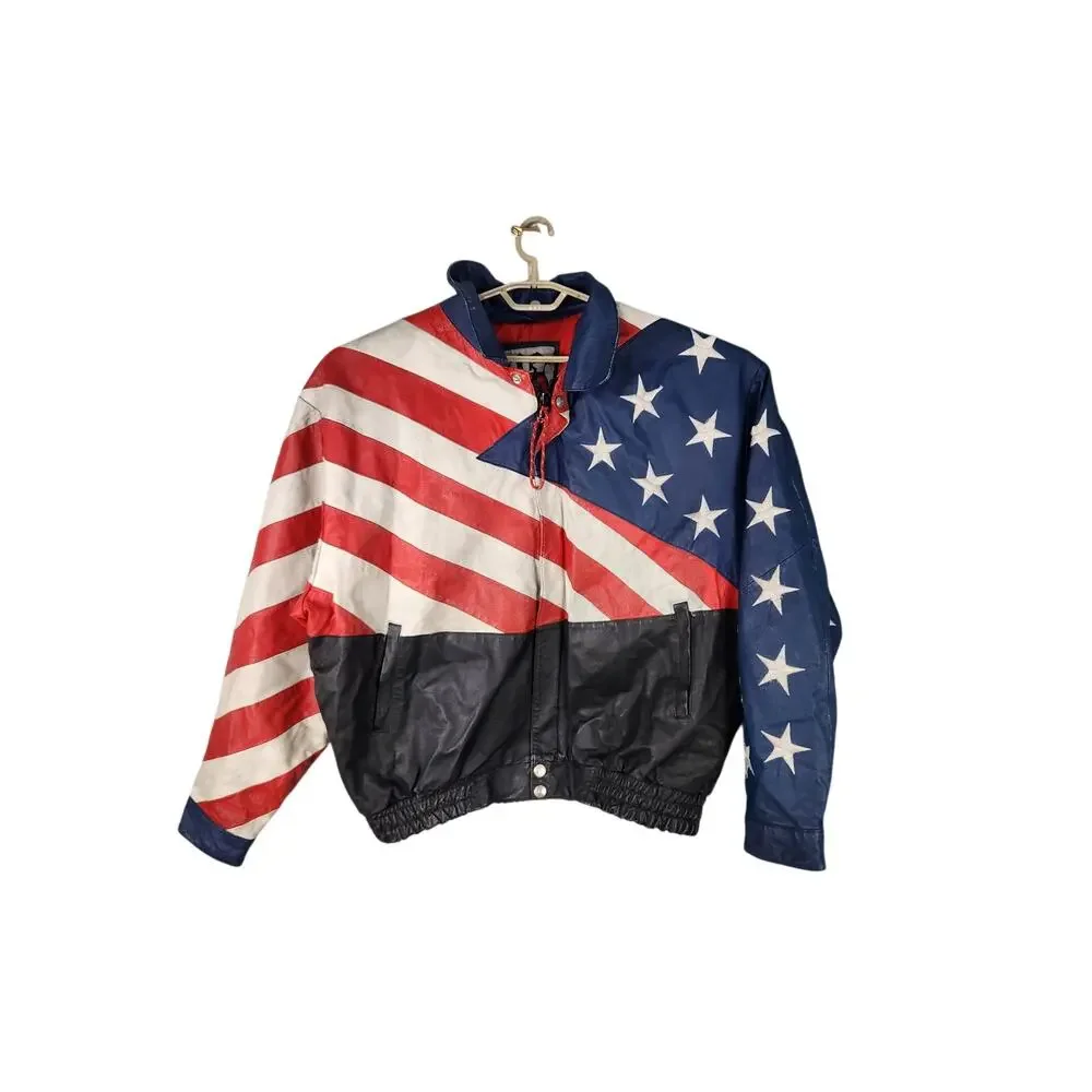 Vintage USA Leather Jacket Men's 2X